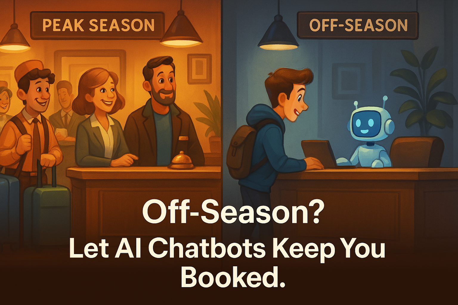 Peak season and off-season managment with AI Chatbots